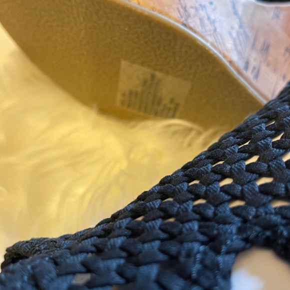 NWT-So brand black cork wedges size 9 - Picture 6 of 9